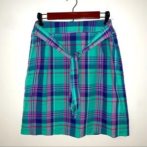 Brooks Brothers 346 Plaid Knee Length Lined Skirt Women's Size 10